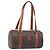 Céline Borsa a mano CELINE Macadam Canvas PVC Leather Brown Gold Auth 200255A Marrone D'oro