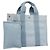 Hermès HERMES Bora Bora PM Handtasche Canvas Hellblau Silber Auth 196916A