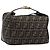 Borsa a mano Vanity FENDI Zucca Canvas Nero e Marrone Auth mr2833
