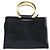 Céline Borsa a mano CELINE in pelle 2way Nero Oro Auth 197456A D'oro - vista 13