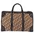 Borsa Boston Christian Dior Trotter Canvas Beige Gold Auth 197709 D'oro - vista 2