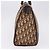 Borsa Boston Christian Dior Trotter Canvas Beige Gold Auth 197709 D'oro - vista 3