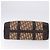 Borsa Boston Christian Dior Trotter Canvas Beige Gold Auth 197709 D'oro - vista 6