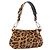 Borsa a tracolla PRADA in pelle Harako Marrone Argento Auth yk20826SAM