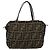 Borsa a Mano FENDI Zucca Canvas Nero Marrone Auth 200235 - vista 13