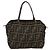 Borsa a Mano FENDI Zucca Canvas Nero Marrone Auth 200235 - vista 2