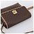 Céline Borsa a tracolla CELINE Macadam Canvas PVC Leather Brown Gold Auth ka5899 Marrone D'oro - vista 6