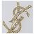 SAINT LAURENT Spilla Cassandra metal Gold Auth yk20754M D'oro - vista 5