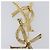 SAINT LAURENT Spilla Cassandra metal Gold Auth yk20754M D'oro - vista 9