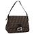 Borsa a tracolla FENDI Zucca Canvas Mamma Baguette Marrone Argento Auth BA15280V