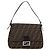 Borsa a tracolla FENDI Zucca Canvas Mamma Baguette Marrone Argento Auth BA15280V - vista 13