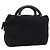 Borsa PRADA Suede Black Gold Auth 197809 Nero D'oro