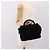 Borsa PRADA Suede Black Gold Auth 197809 Nero D'oro - vista 22
