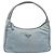 PRADA Accessory Pouch Nylon Light Blue Silver Auth 200143 Silvery - view 13