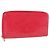 LOUIS VUITTON Monogram Vernis Zippy Long Wallet Pink M93058 LV Auth 196066V Rosa