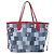 Saco Tote LOUIS VUITTON Monogram Denim Neverfull MM Azul M44981 LV Auth SW2668SM Monograma - vista 2