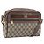Borsa GUCCI GG Supreme Web Sherry Line PVC Beige Gold 001 113 6472 Auth 199679 D'oro