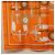Hermès HERMES Carré 40 Seidentuch "BRIDES ET FRONTAUX" Orange White Auth am12333M Weiß - Ansicht 10