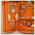 Hermès HERMES Carré 40 Seidentuch "BRIDES ET FRONTAUX" Orange White Auth am12333M Weiß - Ansicht 4