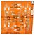 Hermès HERMES Carré 40 Seidentuch "BRIDES ET FRONTAUX" Orange White Auth am12333M Weiß - Ansicht 7