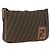 Borsa a tracolla FENDI Zucca Canvas Nero Marrone Auth 197722A