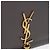 Borsa a tracolla Chain Kate SAINT LAURENT in pelle grigia e oro Auth ka5887M Marrone D'oro - vista 18