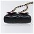 Borsa a tracolla CHANEL Chain Matelasse in pelle verniciata Nero Oro CC Auth 195256M D'oro - vista 5