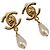 Orecchini CHANEL Turn Lock metallo Gold CC Auth 199733V D'oro