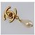 Orecchini CHANEL Turn Lock metallo Gold CC Auth 199733V D'oro - vista 4