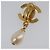 Orecchini CHANEL Turn Lock metallo Gold CC Auth 199733V D'oro - vista 8