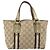Borsa a mano GUCCI GG Canvas Beige Tono Oro 139261 Auth 200155 - vista 2