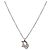 Collana Christian Dior metallo Silver Auth ka5906 Argento