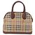 Borsa a mano Burberrys Nova Check PVC Beige Gold Auth 197676 D'oro - vista 2