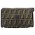 Borsa a pochette FENDI Zucca Canvas Nero e Marrone Auth 197770 - vista 13