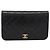 Borsa a tracolla CHANEL Chain Matelasse in pelle d'agnello nera e oro CC Auth yk20824V Nero D'oro - vista 13