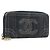 CHANEL COCO Mark Coin Purse Denim Blue Gold CC Auth 196884A Golden
