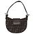 Borsa a Mano Mini Croissant FENDI Zucca Canvas Nero Marrone Argento Auth ka5829A - vista 2