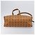 Borsa Tote MCM Vicetos Logogram PVC Leather Brown Gold Auth 199649 Marrone D'oro - vista 5