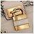 Chloé Borsa a mano Chloe Paddington in pelle Beige Oro Argento Auth ki6776M D'oro - vista 20