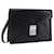 Borsa Clutch LOEWE Pelle Nero Argento Auth 197703