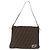 Borsa a tracolla FENDI Zucca Canvas Mamma Baguette Marrone Nero Auth 196984 - vista 13