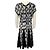 Balmain Skater-Kleid aus Python-Jacquard-Strick in Schwarz / Weiß - Ansicht 3