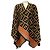 Fendi Black / Tan Zucca FF Monogram Wollponcho Kamel