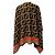Fendi Black / Tan Zucca FF Monogram Wollponcho Kamel - Ansicht 3