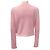 Balmain rosa gerippter Strick-Cardigan mit V-Ausschnitt und Goldknöpfen Pink - Ansicht 3