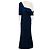 Autre Marque Vestido Anabella de tul texturizado Navy de Theia Azul marino