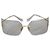 Gafas de sol Aube Miu Miu de metal dorado y lentes grises