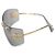 Gafas de sol Aube Miu Miu de metal dorado y lentes grises - vista 3