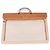 Borsa Herbag Zip Cabine 50 Hermès Ecru Beige Naturel Criss Viking Hunter Sable Marrone - vista 2