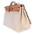 Borsa Herbag Zip Cabine 50 Hermès Ecru Beige Naturel Criss Viking Hunter Sable Marrone - vista 3